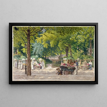 Flix Brard - Square de la mairie du 14me arrondissement rue Mouton Duvernet le 4 juillet 1917.webp