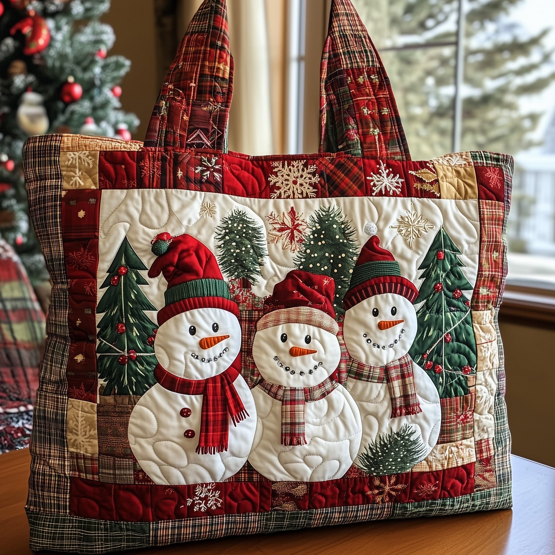 Snowman Joy Quilted Tote Bag GFTONL6378