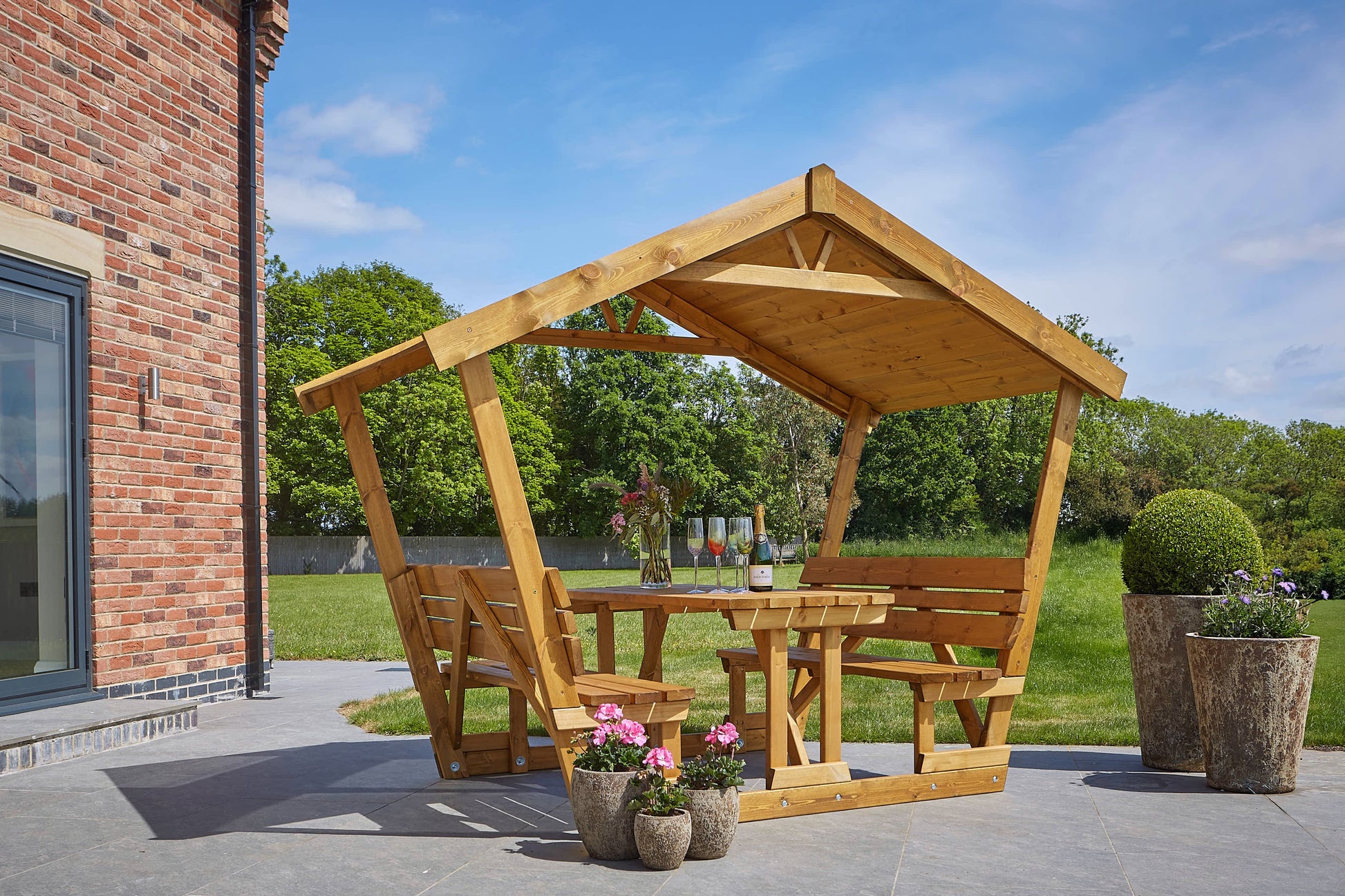 Olympia Gazebo with Seats --(FSC)