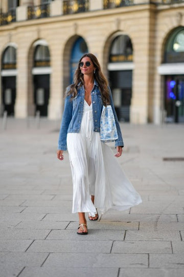 Jean Jacket Jacket And Dress Combo How To Style A Jean Jacket: Outfit Tips