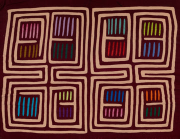 Traditional Burgundy And Cream Classic Design Mola