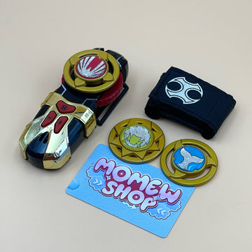 DX Wind Morpher and DX Hurricane Gyro from Power Rangers Ninja Storm 2003, also known as DX Change from Super Sentai Hurricaneger 2002, vintage DX Morpher roleplay collectible for Wind Rangers fans.