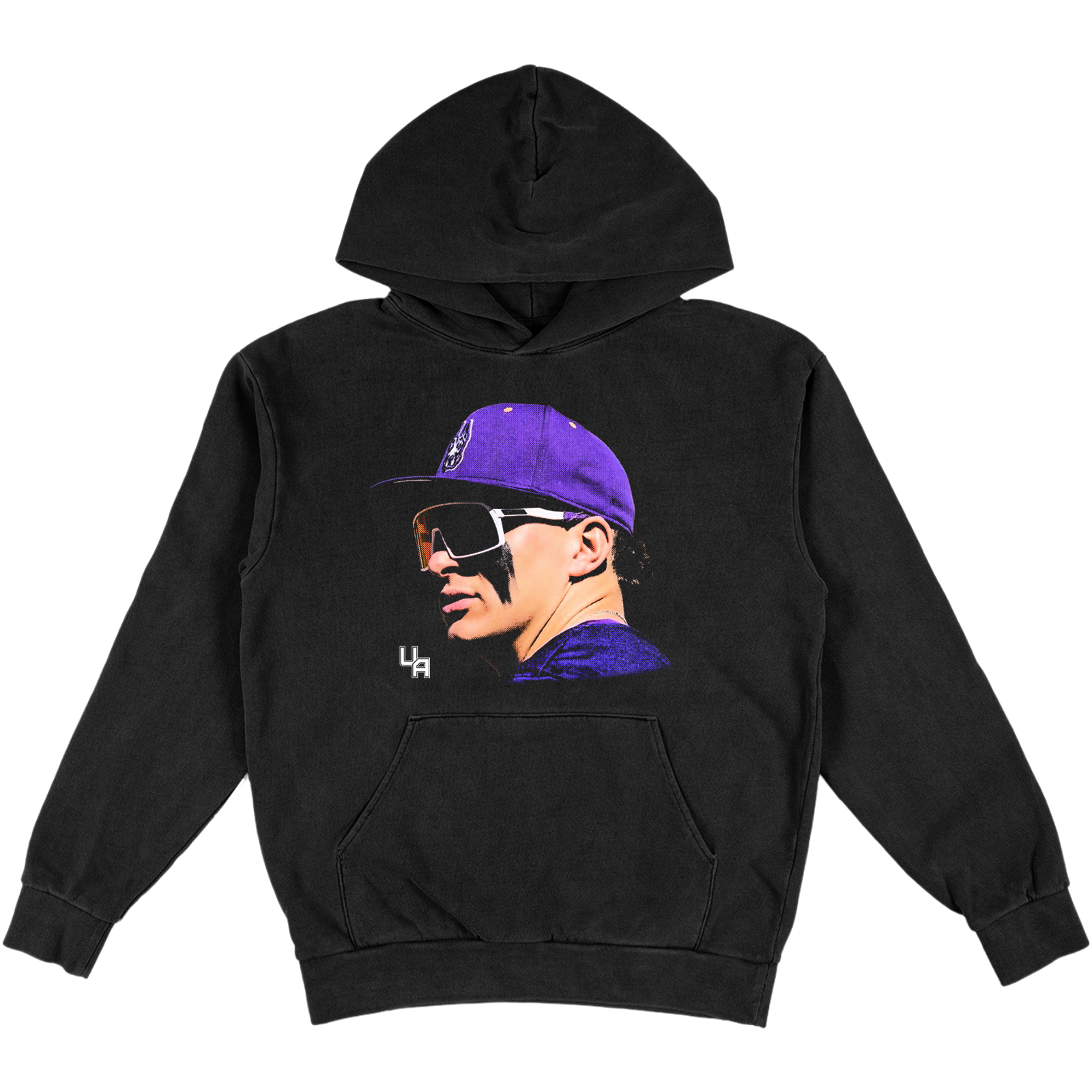 JAXON MUELLER PORTRAIT HEAVYWEIGHT BLACK HOODIE