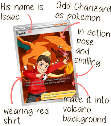 Custom Pokemon Trainer Card Portrait