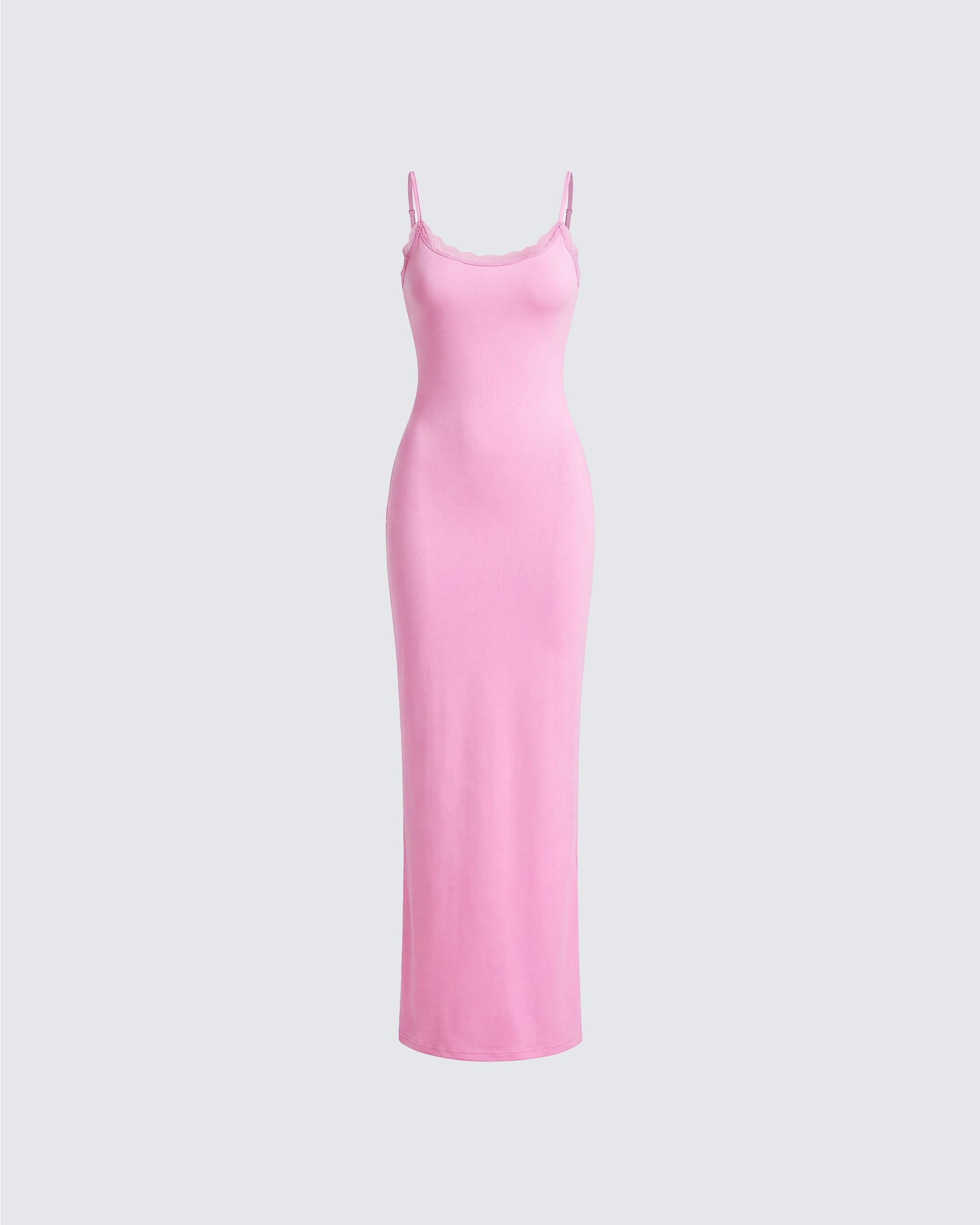 Kayla Pink Fitted Maxi Dress