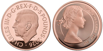 * Charles III 2026 gold PF70 UC £5 The First Effigy