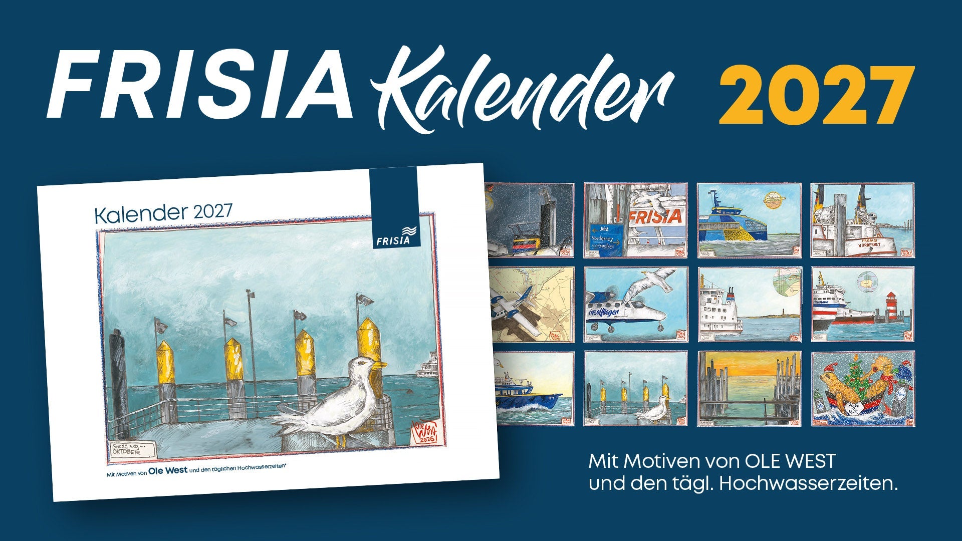 Frisia Kalender mit Ole West Motiven 2027