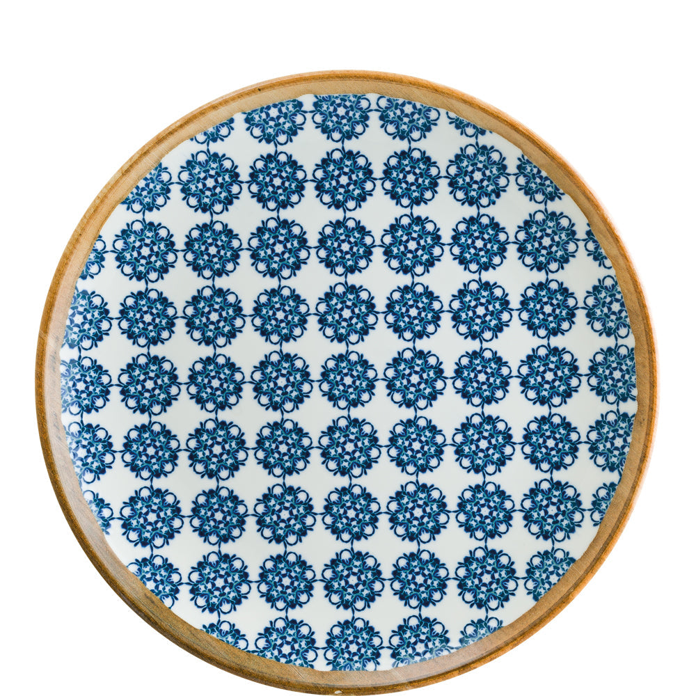 Blaue Musterplatte aus Keramik