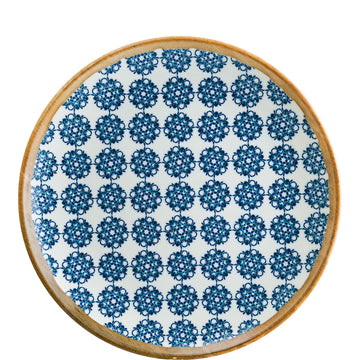 Blaue Musterplatte aus Keramik