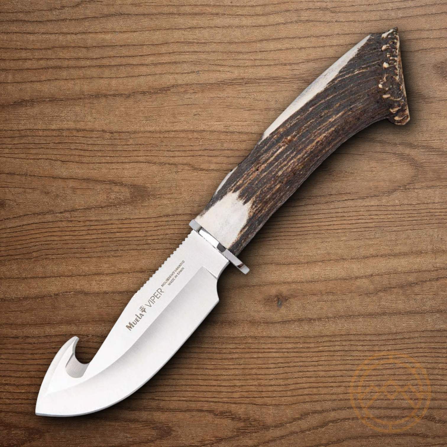 Muela Viper-11S Fixed Knife 4.25" X50CrMoV15 Steel Blade Crown Stag Handle