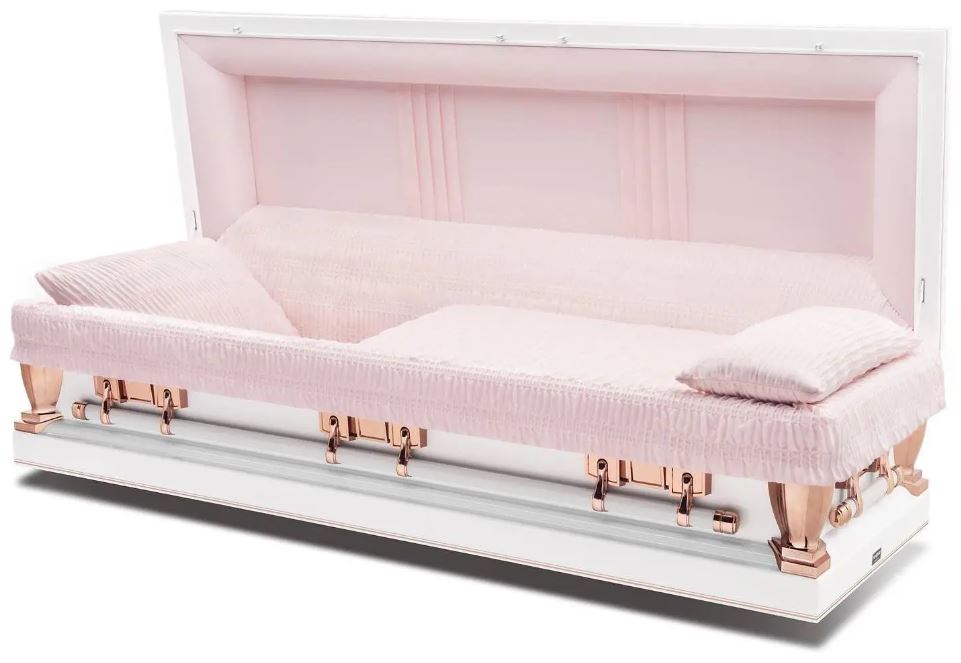 Solace titan pink full couch casket