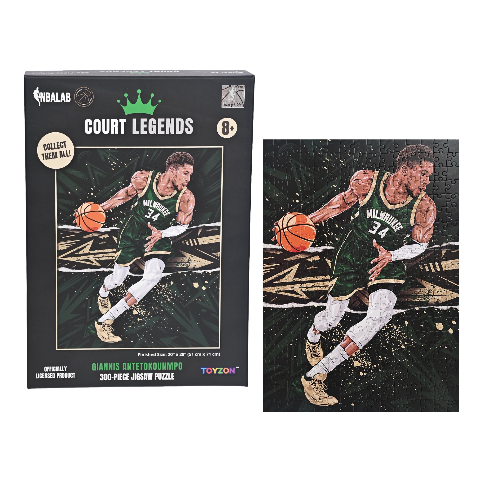 Giannis Antetokounmpo Court Legends 300-Piece Puzzle