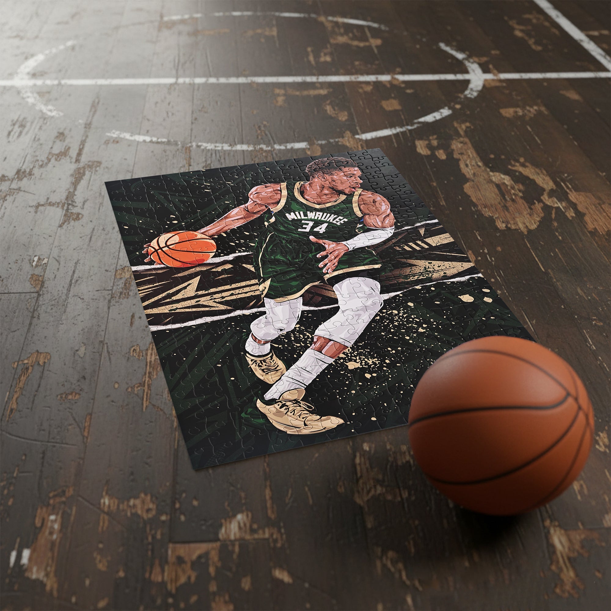 Giannis Antetokounmpo Court Legends 300-Piece Puzzle