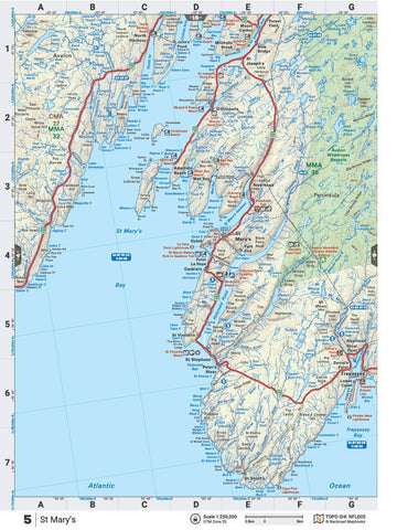 NFLD5 TOPO Map - St Mary's - Backroad Maps