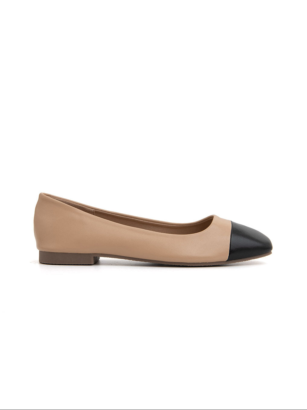 Ballerina square bicolore - NERO