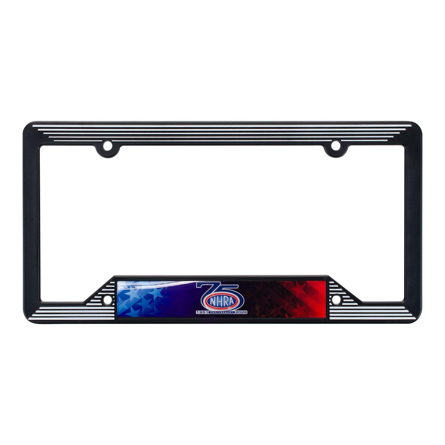 NHRA 75th License Plate Frame - Front View