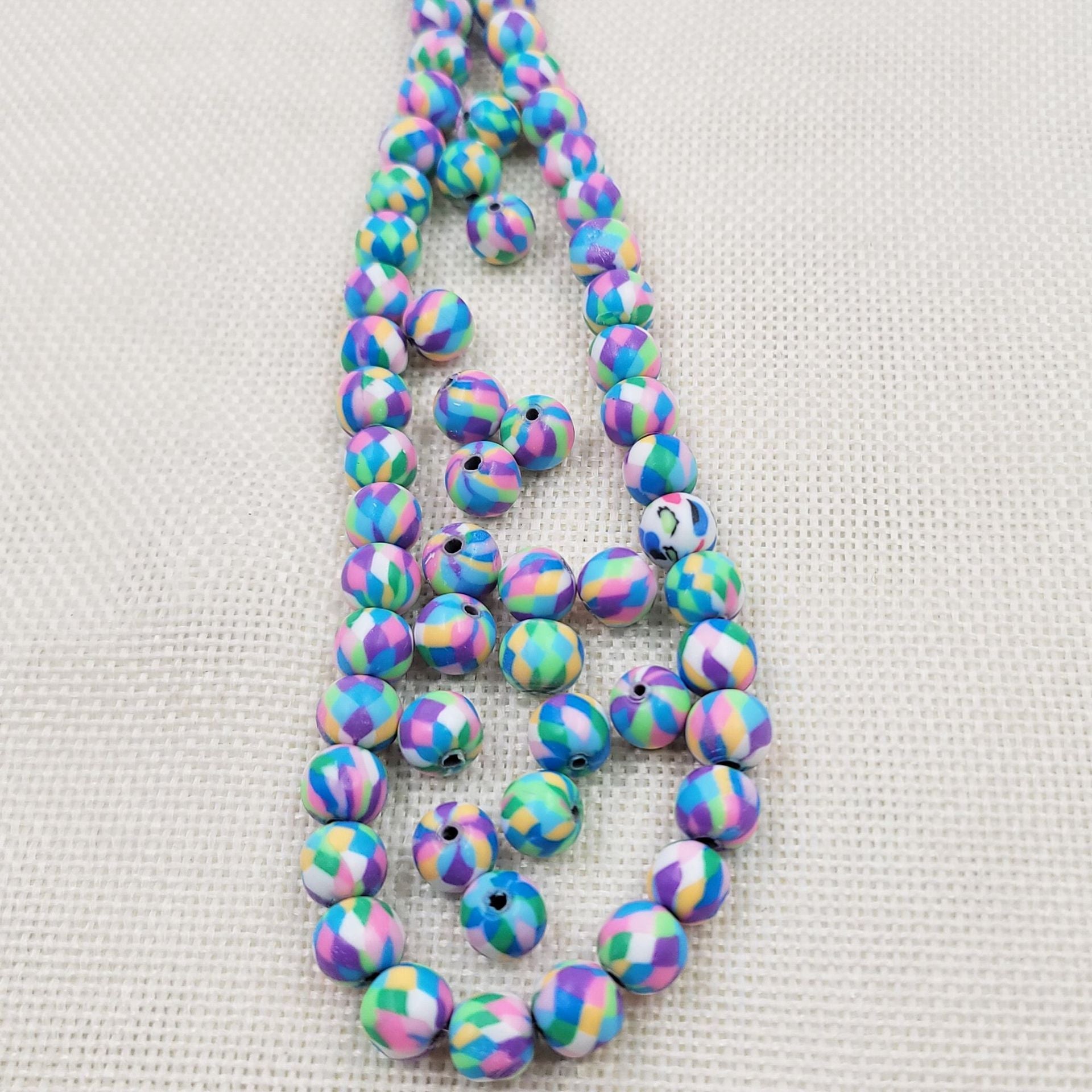 Wholesale 8*10mm500pcs/pack Multicolored Straight Hole Soft Clay Beads