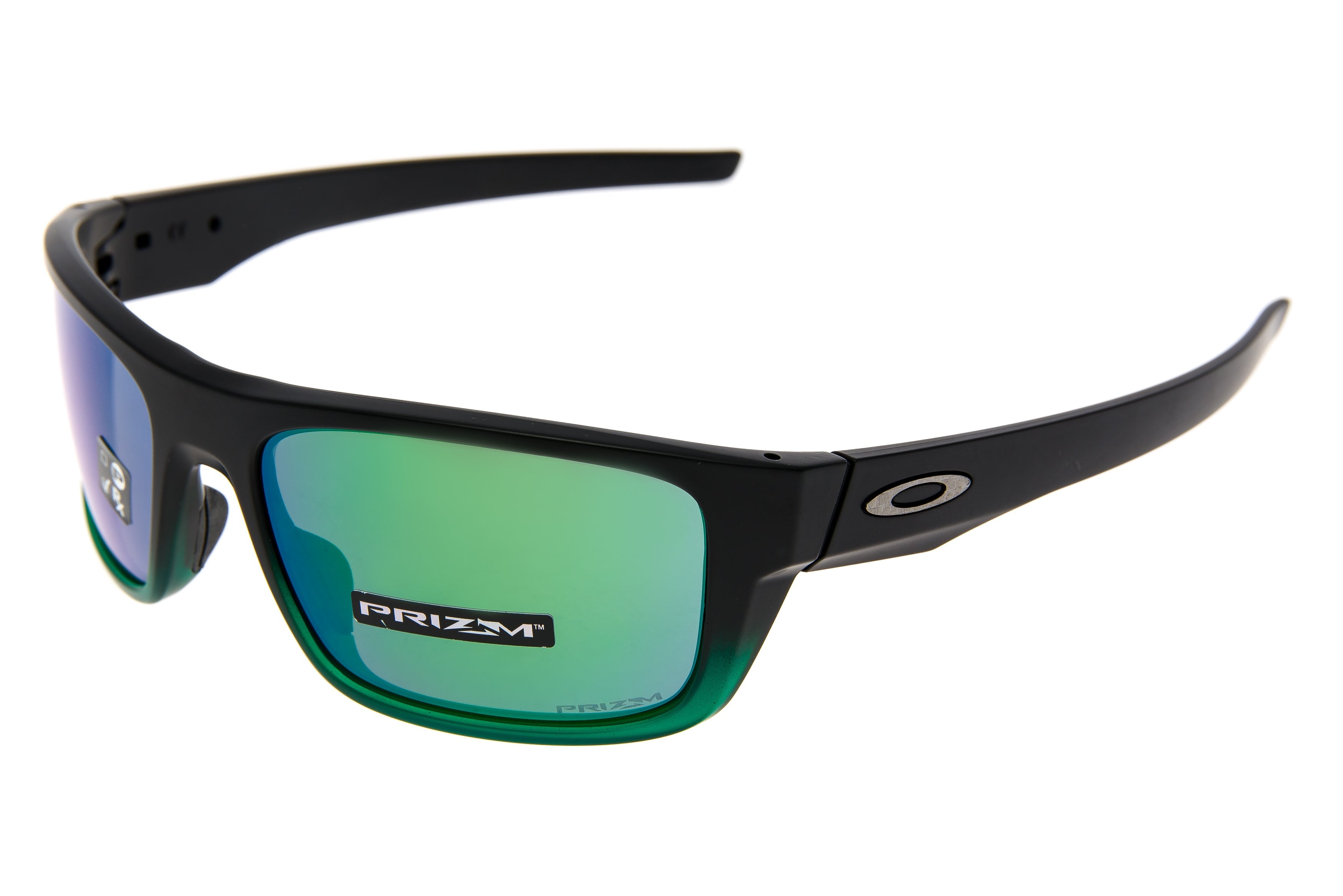 Oakley Drop Point Sunglasses Matte Black Green Fade Frame Prizm Jade Lens drive side