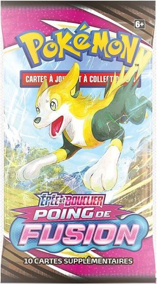 booster pokemon épée et bouclier poing de fusion eb08 de 10 cartes supplémentaires disponible en livraison rapide chez vous