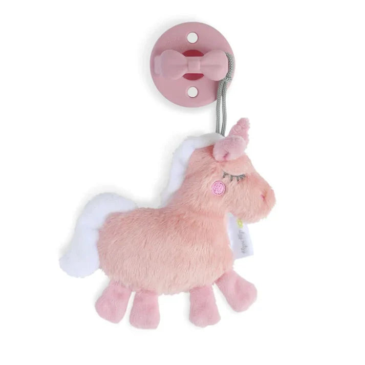 Itzy Ritzy Sweetie Pal Plush & Pacifier Jolie the Unicorn – Baby Pacifier & Plush Toy (1 Count)
