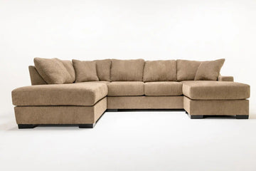PAIGE0000:Paige Dual Chaise Sectional in Sherry Bark Left Facing