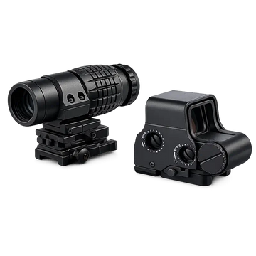 Plastic 558 Holographic Sight + 3x Flip Up Magnifier Optics Combo-m416gelblaster-black-m416gelblaster