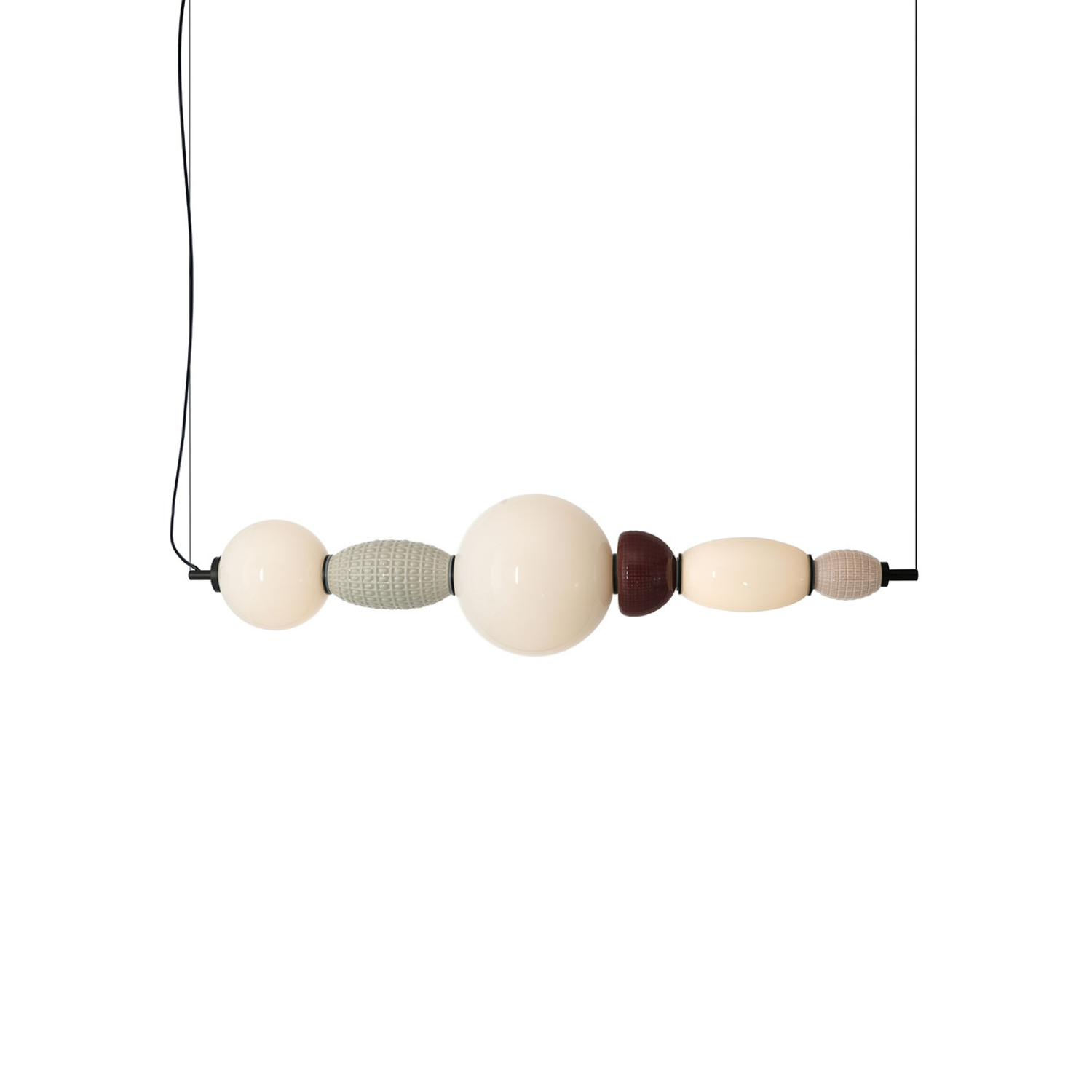Lampa wisząca pozioma GARCA kremowa ceramika – By Boo