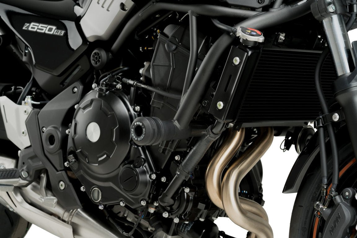 Puig Vintage Frame Sliders | Black | Kawasaki Z 650 RS 2021>Current -   Pyramid Motorcycle Accessories