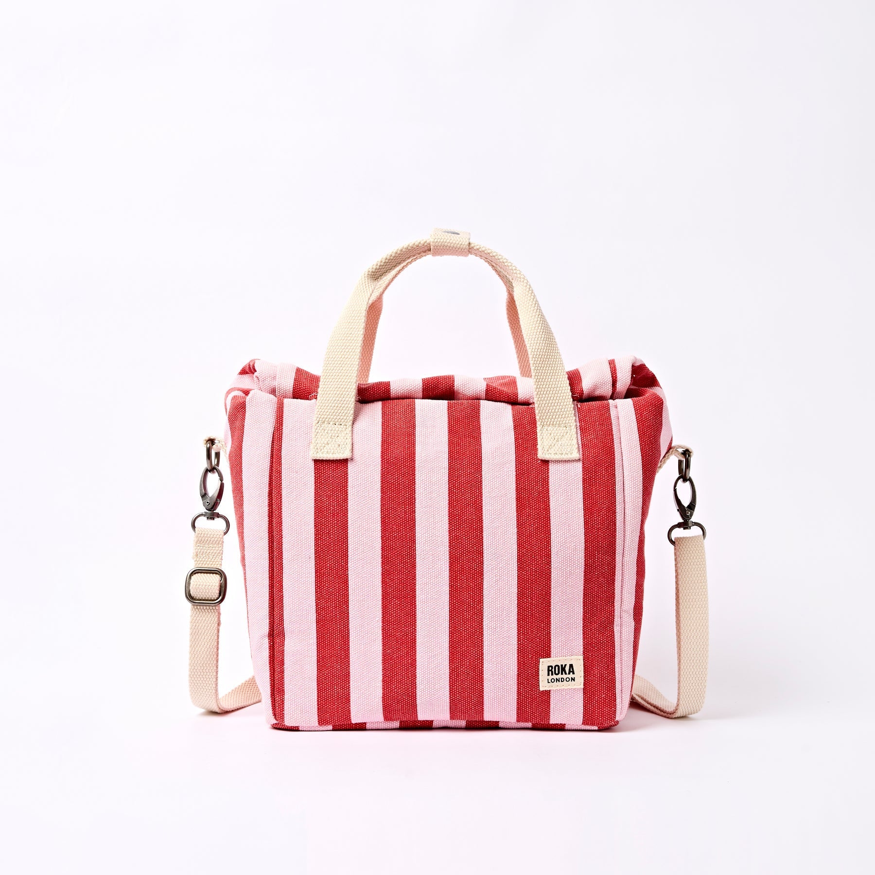 ROKA Hampstead Canvas Lunch Bag | Strawberry Stripe