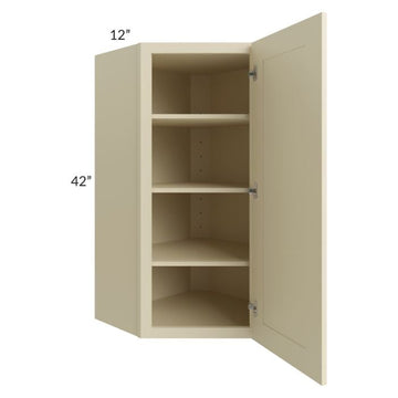 RTA Casselton Ivory 24" x 42" Wall Diagonal Corner Cabinet