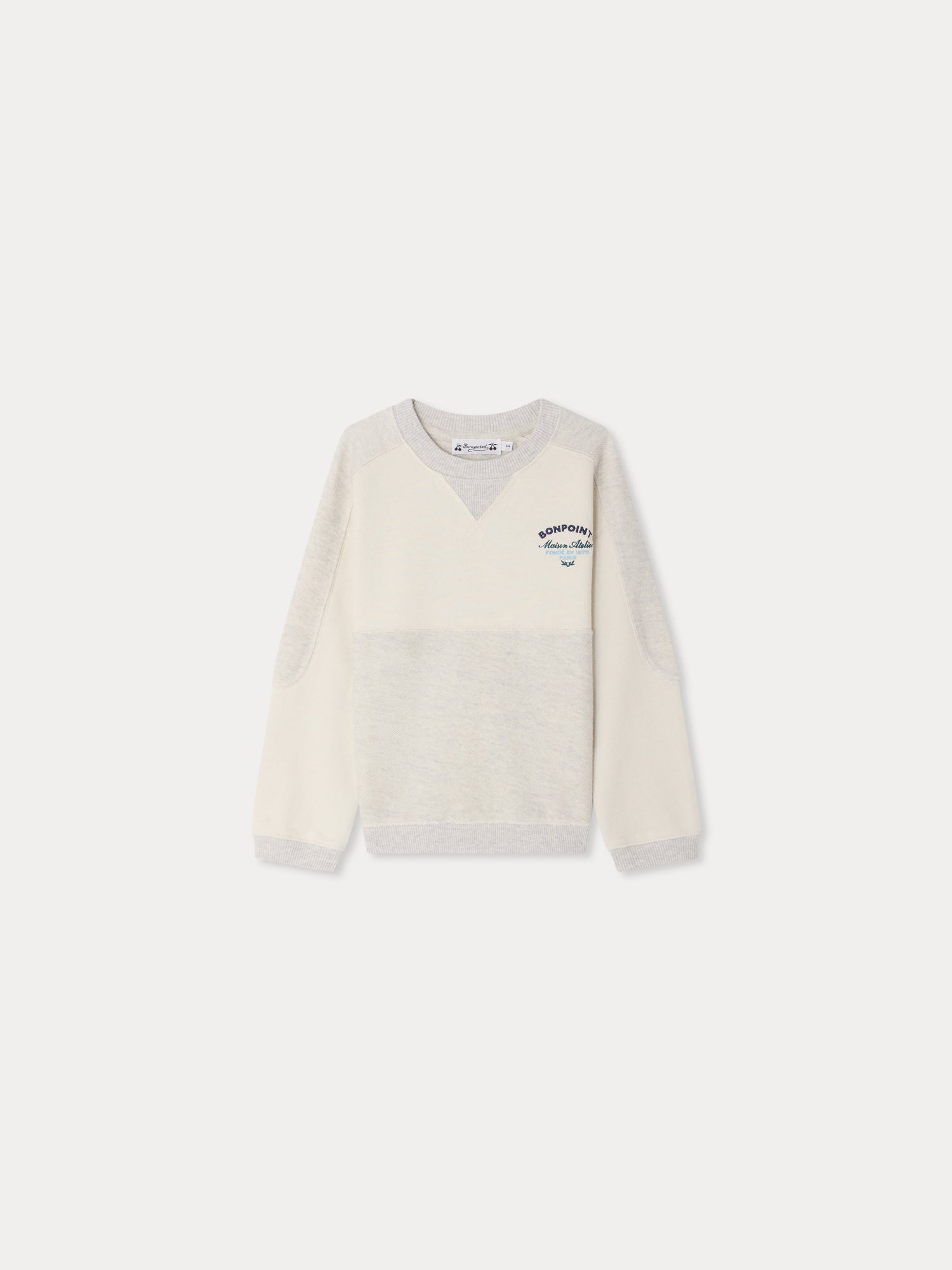 Bonpoint - Lael embroidered heather grey sweatshirt - view 1