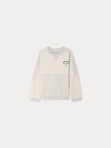 Bonpoint - Lael embroidered heather grey sweatshirt - view 1