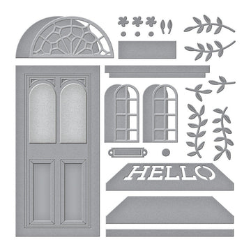 Spellbinders-Die Set-Open House Door Base Etched Dies from the Open House Collection - Design Creative Bling