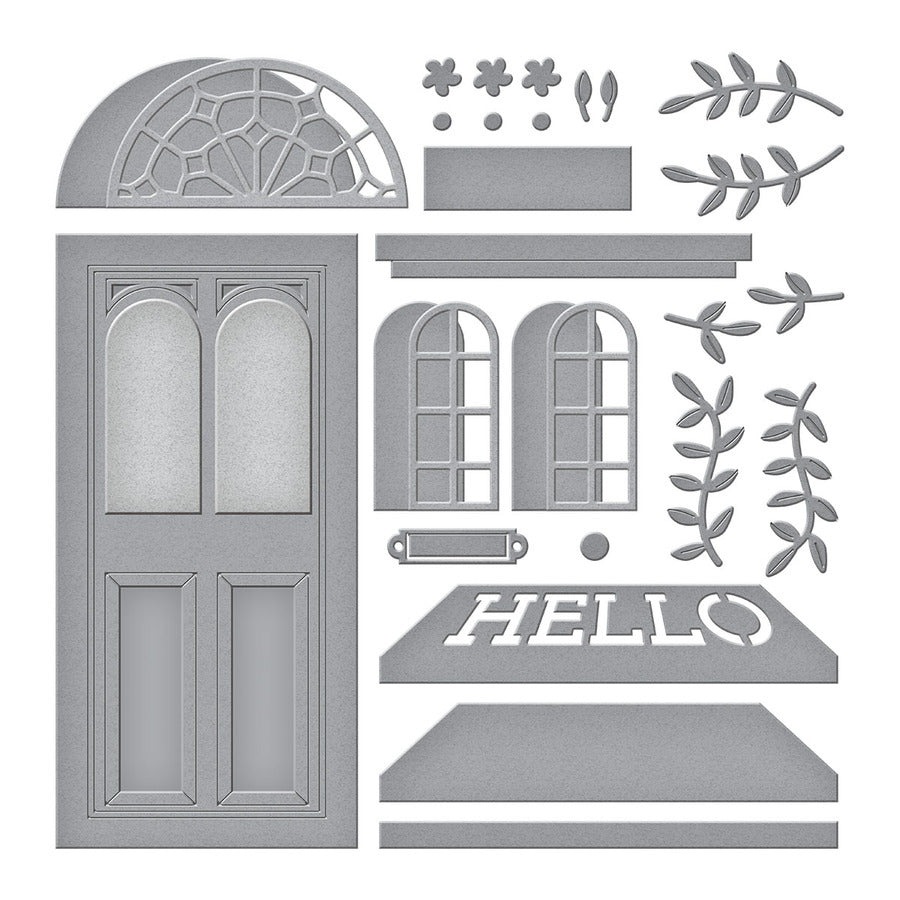 Spellbinders-Die Set-Open House Door Base Etched Dies from the Open House Collection - Design Creative Bling