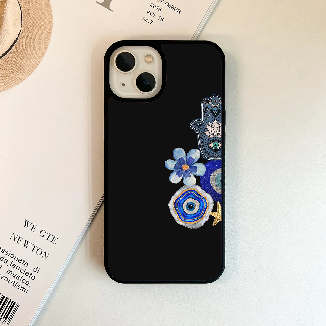 Star Aqua Galactic Evil Eye Protective Phone Case Back Cover