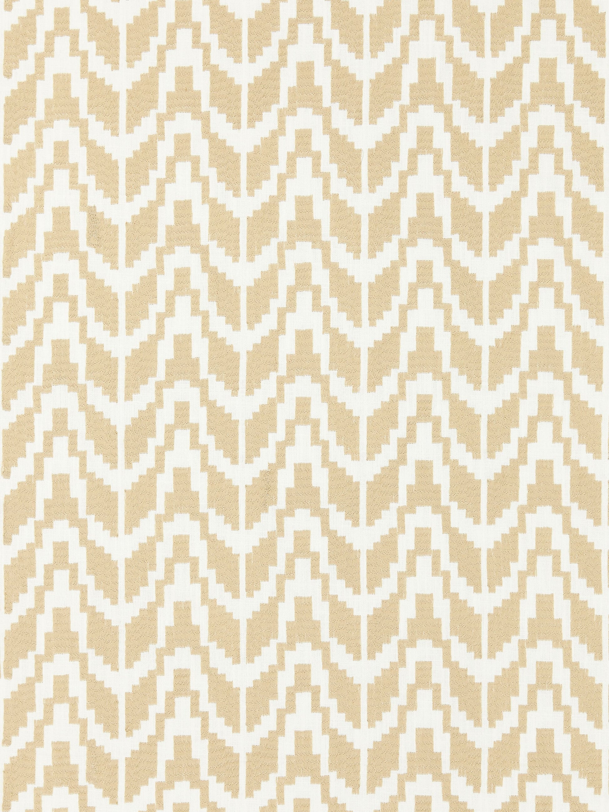 Chevron Embroidery fabric in straw color - pattern number SC 000127103 - by Scalamandre in the Scalamandre Fabrics Book 1 collection