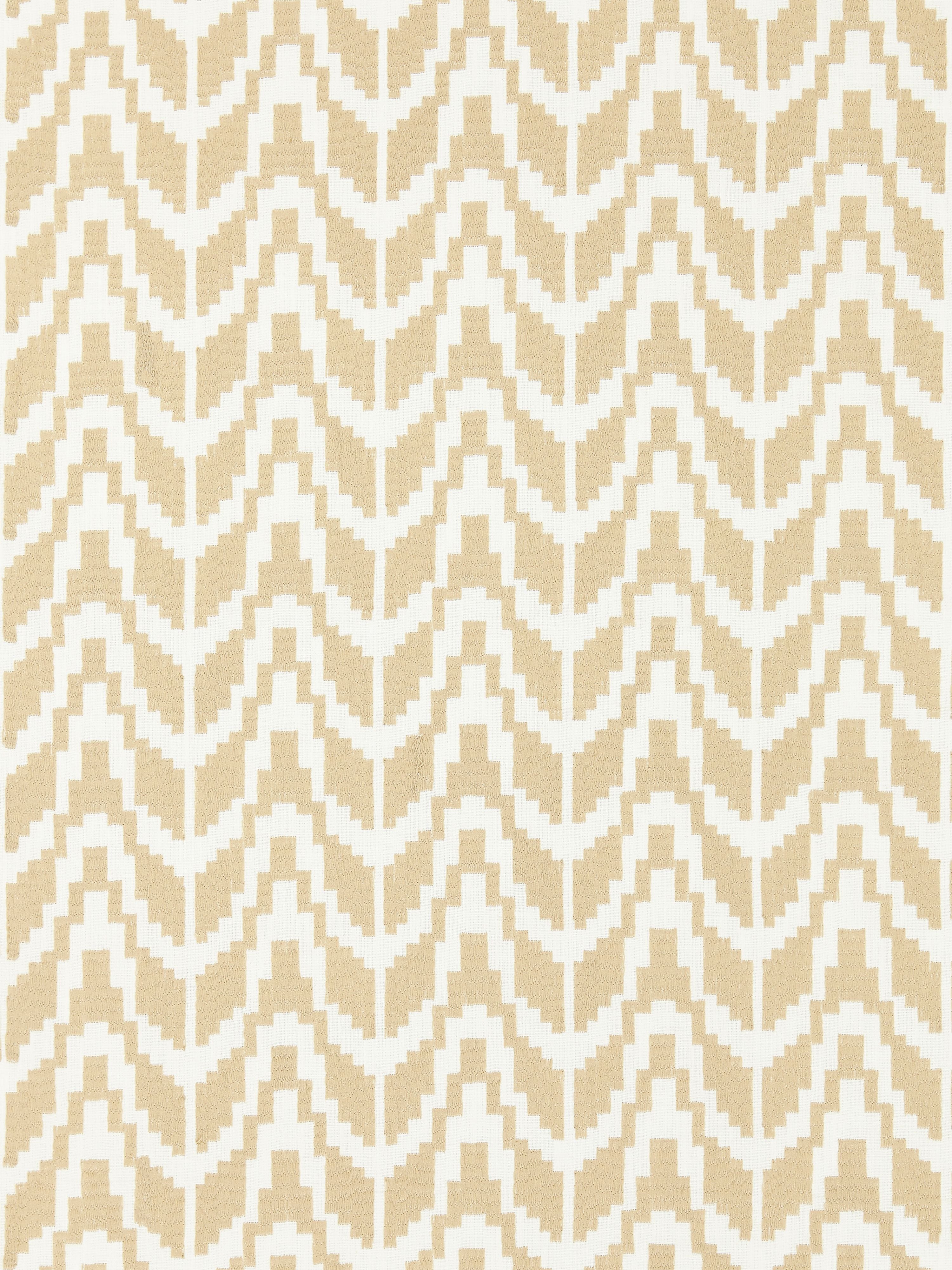 Chevron Embroidery fabric in straw color - pattern number SC 000127103 - by Scalamandre in the Scalamandre Fabrics Book 1 collection
