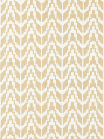 Chevron Embroidery fabric in straw color - pattern number SC 000127103 - by Scalamandre in the Scalamandre Fabrics Book 1 collection
