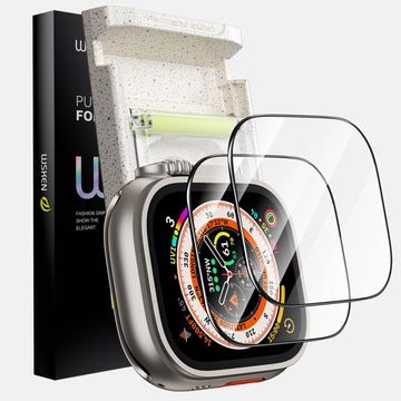 WSKEN for Apple Watch Ultra 2/Ultra HD Screen Protector 49mm, 2 Pack - WSKEN