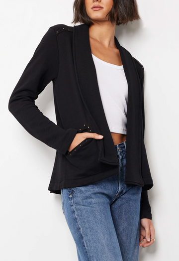 Bobi - Studded Cardi Black