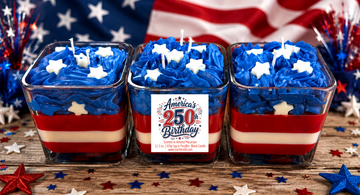 PATRIOTIC USA Flag themed candle | Soy blend candle | 11.5 oz