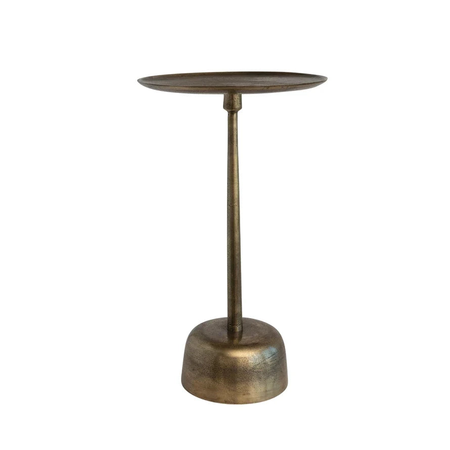 Side Table - Brass Finish 12"
