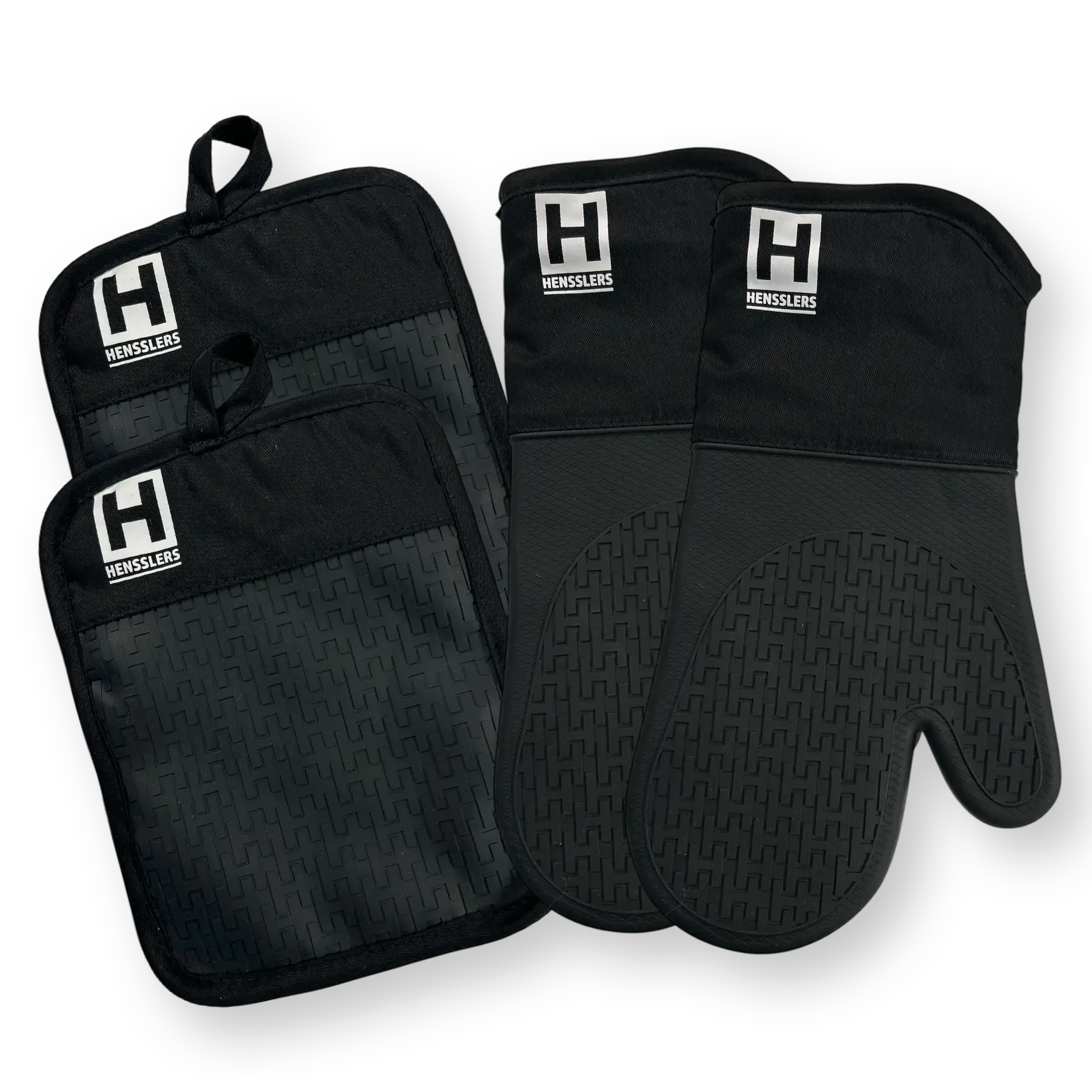 HENSSLERS Ofenhandschuh und Topflappen Set Küchenzubehör HENSSLERS