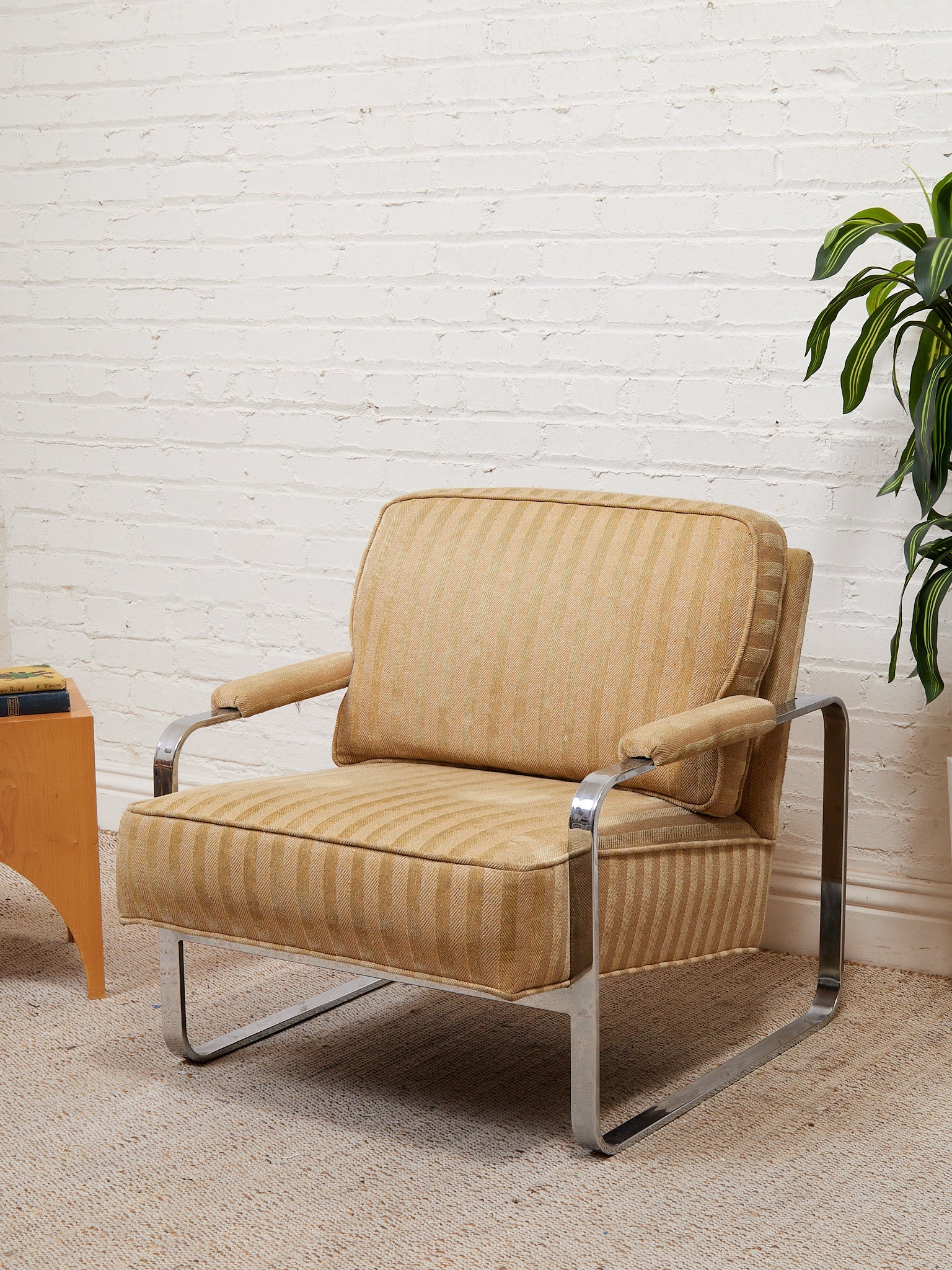 Art Deco Style Vintage Chrome Lounger