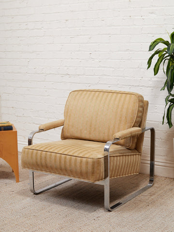 Art Deco Style Vintage Chrome Lounger