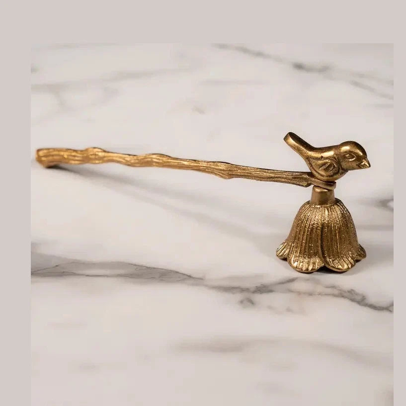 Textured Branch Candle Snuffer w/Bird Decor Home & Garden