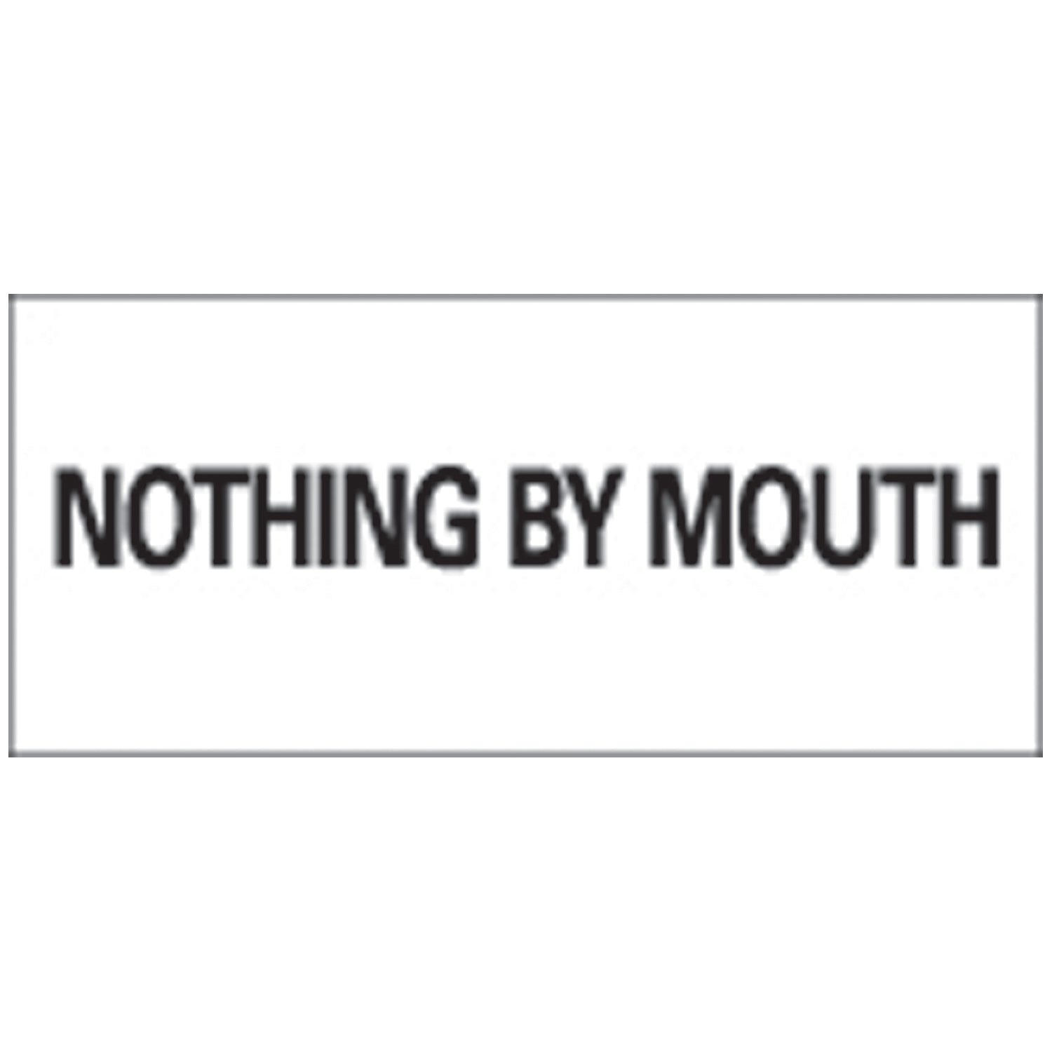 Nothing By Mouth Patient Chart Labels, 1" x 2_", White, 222/rl