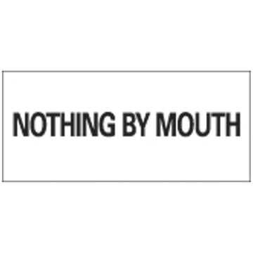 Nothing By Mouth Patient Chart Labels, 1" x 2_", White, 222/rl