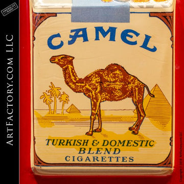 Vintage Camel Cigarettes Thermometer: Authentic Embossed 1950's Sign