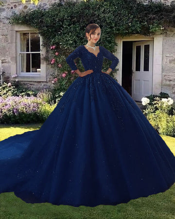 Navy Blue Wedding Gowns